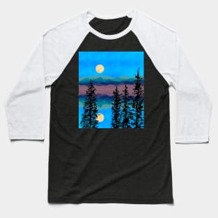 Full moon sunset #6 Baseball T-Shirt